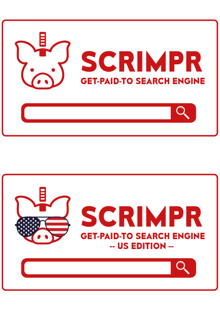 Scrimpr Get Paid To Search Engine Logos