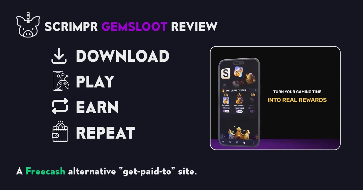 Complete review of the Gemsloot online rewards platform, get-paid-to website, and Freecash alternative. Showing payment methods and earning opportunities