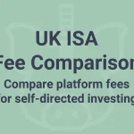 Feature image showing "UK Investment Platforms ISAs - Compare platform fees for self-directed investing" text on a financial background