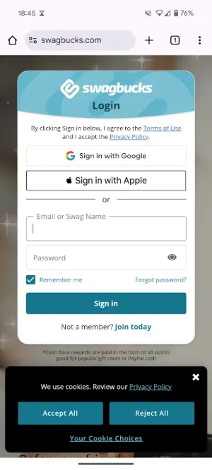 Swagbucks Offer Tracking Cookies